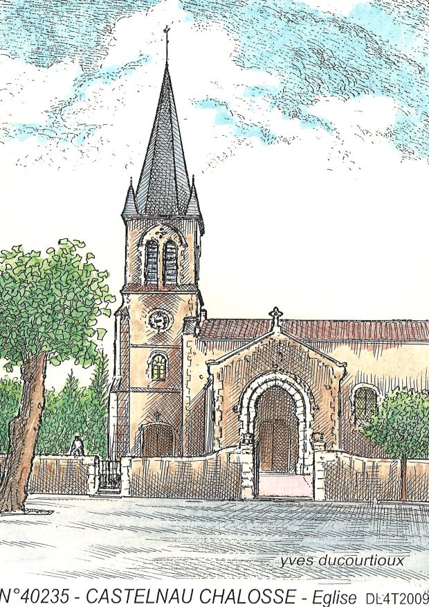 N 40235 - CASTELNAU CHALOSSE - église