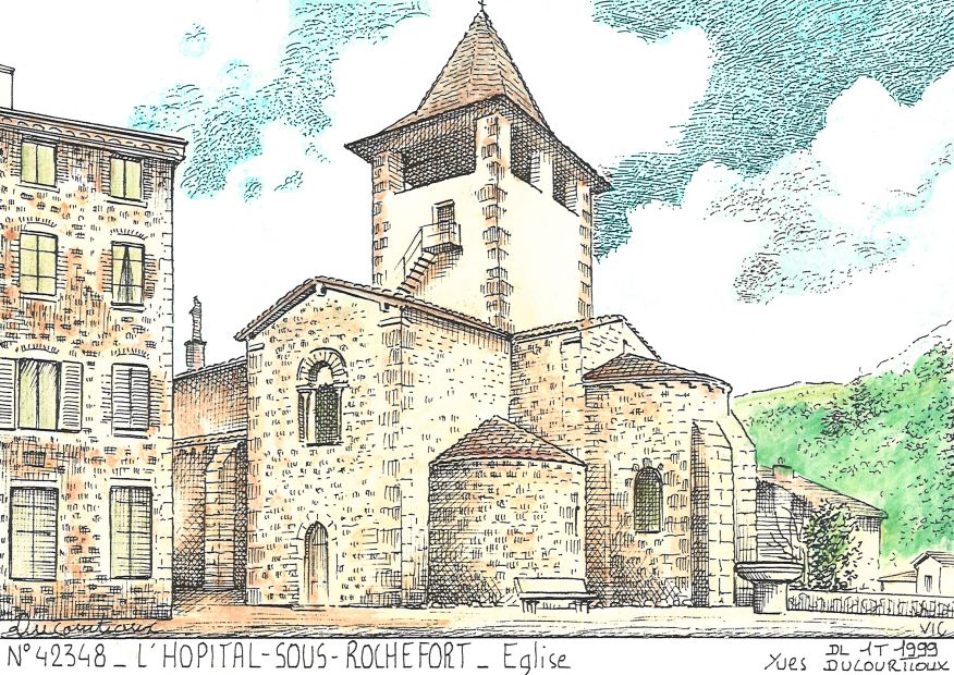 N 42348 - L HOPITAL SOUS ROCHEFORT - église