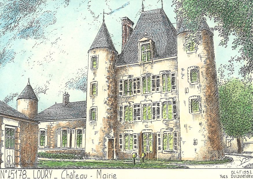 N 45178 - LOURY - château mairie