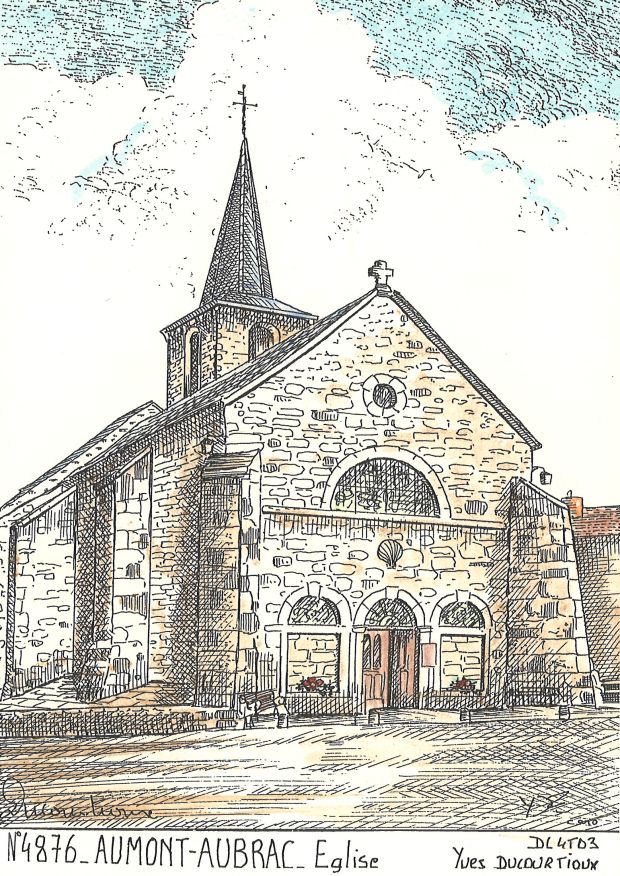 N 48076 - AUMONT AUBRAC - église