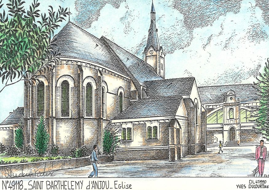 N 49118 - ST BARTHELEMY D ANJOU - église