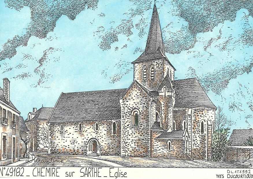 N 49182 - CHEMIRE SUR SARTHE - église