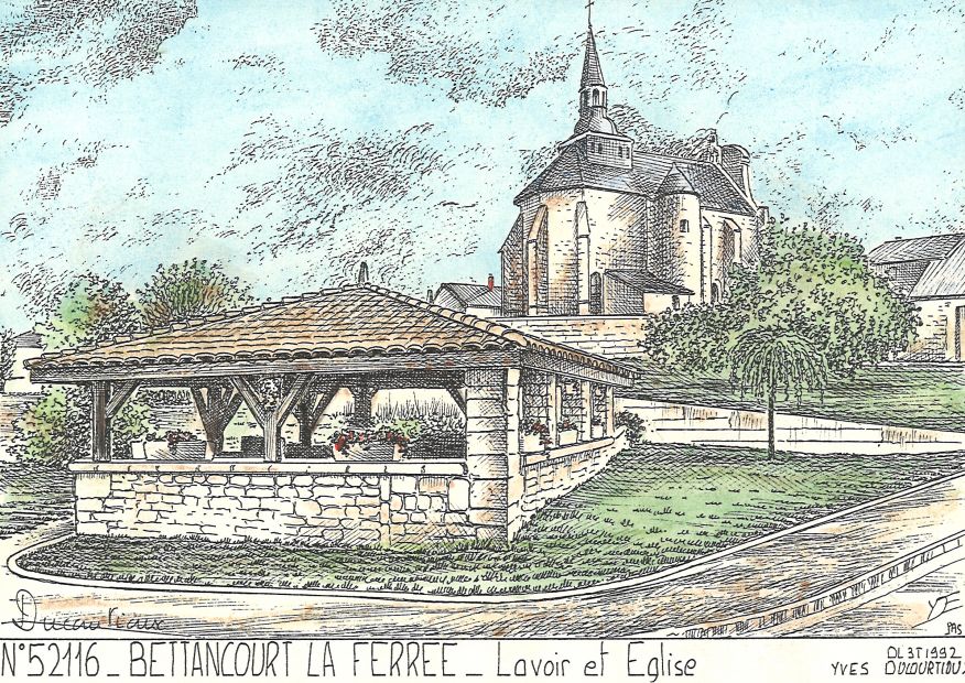 N 52116 - BETTANCOURT LA FERREE - lavoir et église