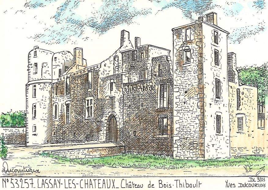 N 53257 - LASSAY LES CHATEAUX - château de bois thibault