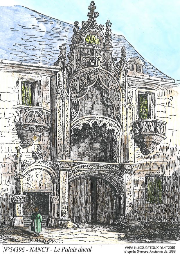 N 54396 - NANCY - le palais ducal (d'aprs gravure ancienne)