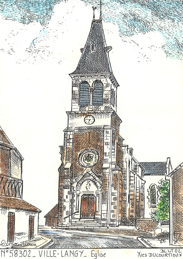 N 58302 - VILLE LANGY - glise