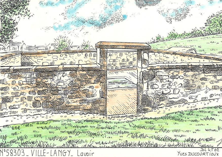 N 58303 - VILLE LANGY - lavoir