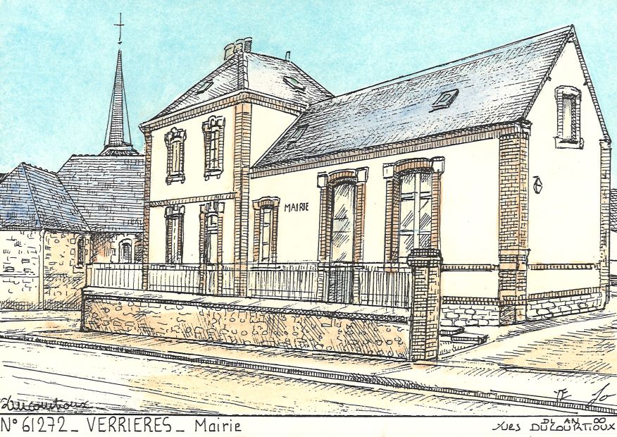 N 61272 - VERRIERES - mairie