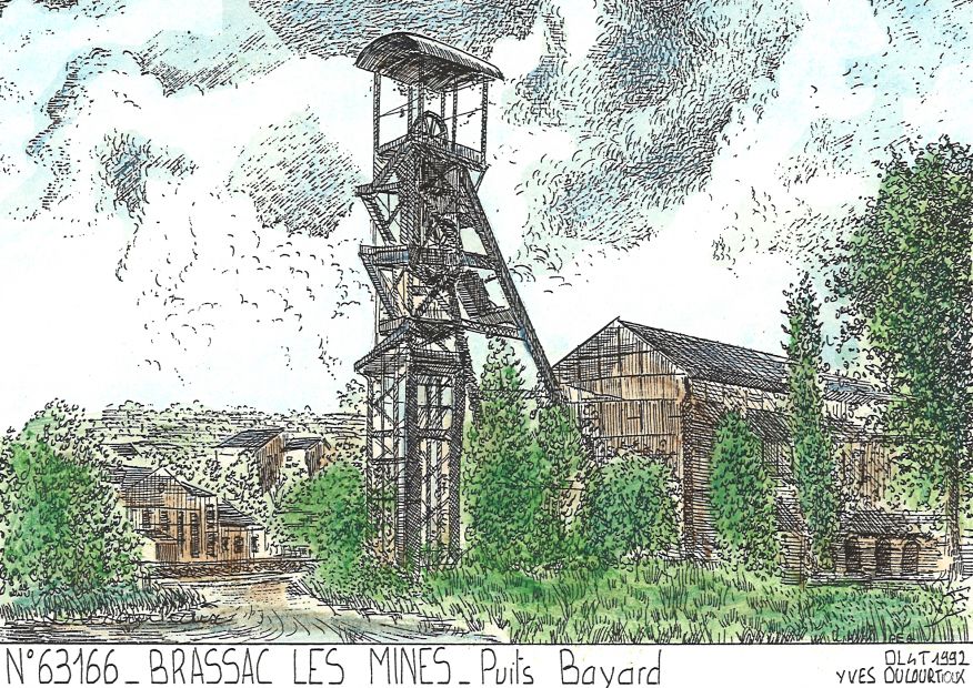 N 63166 - BRASSAC LES MINES - puits bayard