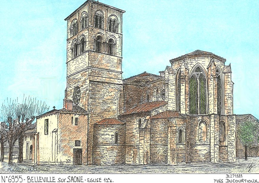 N 69055 - BELLEVILLE SUR SAONE - église 12è siècle