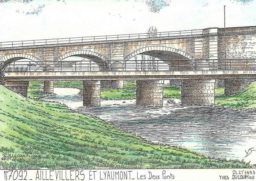 N 70092 - AILLEVILLERS ET LYAUMONT - les deux ponts