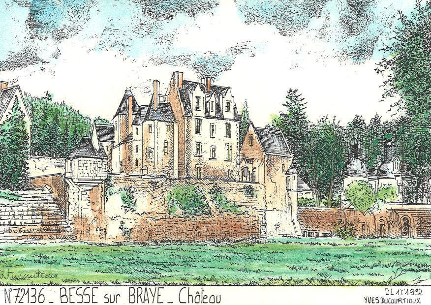 N 72136 - BESSE SUR BRAYE - château