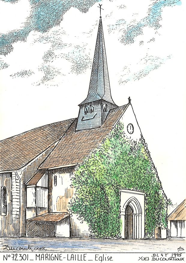 N 72301 - MARIGNE LAILLE - église