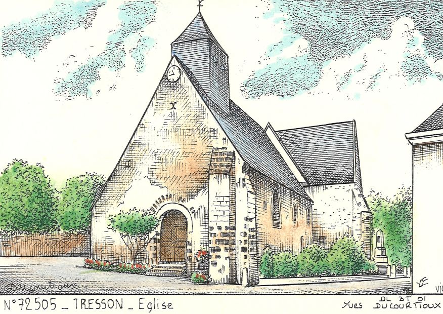 N 72505 - TRESSON - église
