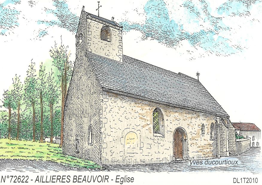 N 72622 - AILLIERES BEAUVOIR - église