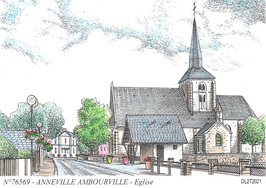 N 76569 - ANNEVILLE AMBOURVILLE - glise