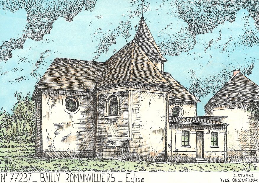 N 77237 - BAILLY ROMAINVILLIERS - église