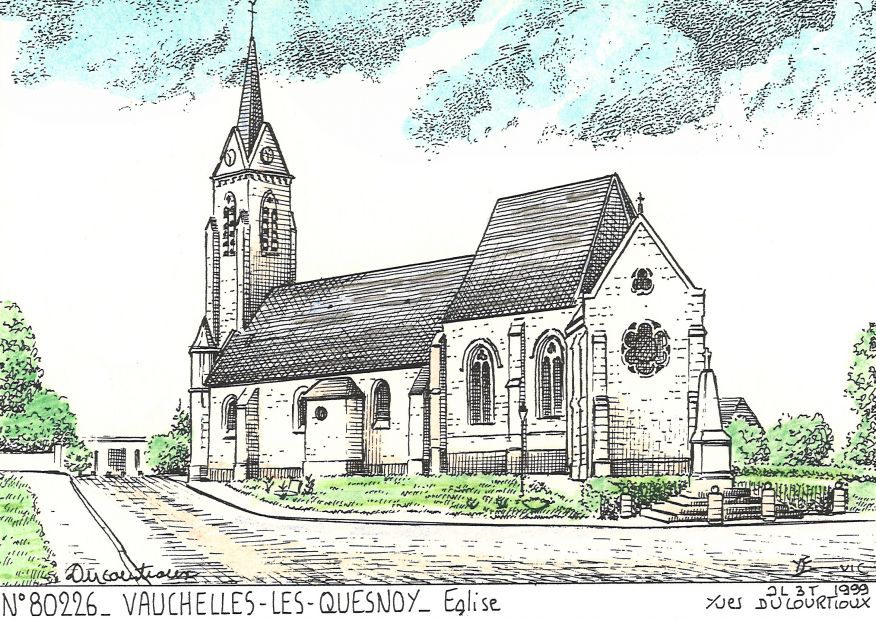N 80226 - VAUCHELLES LES QUESNOY - église