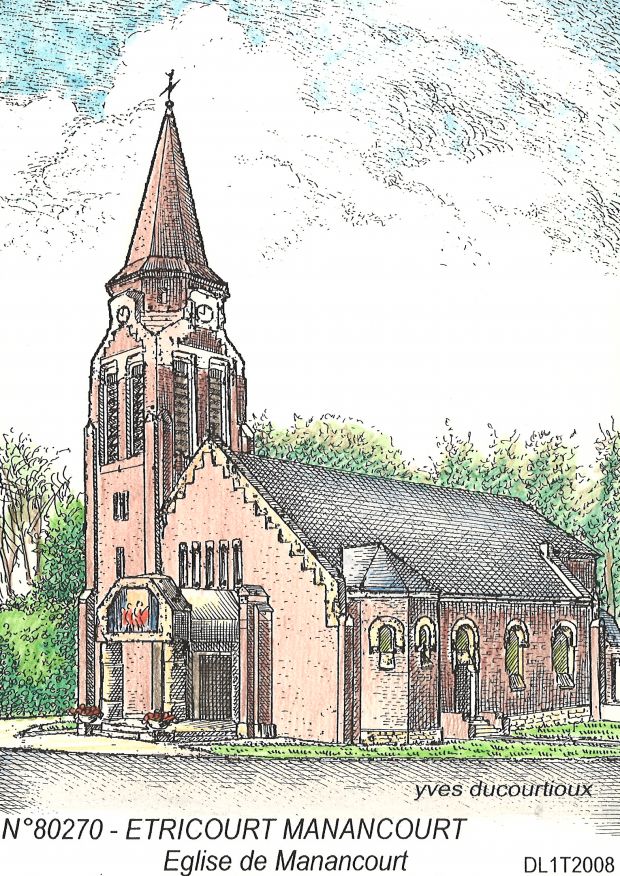 N 80270 - ETRICOURT MANANCOURT - église de manancourt
