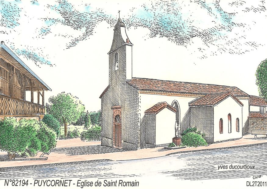 N 82194 - PUYCORNET - église de st romain
