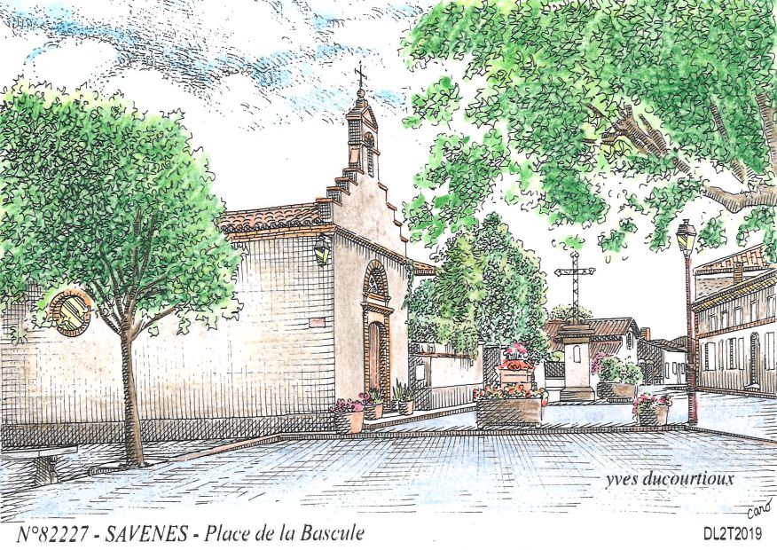 N 82227 - SAVENES - place de la bascule