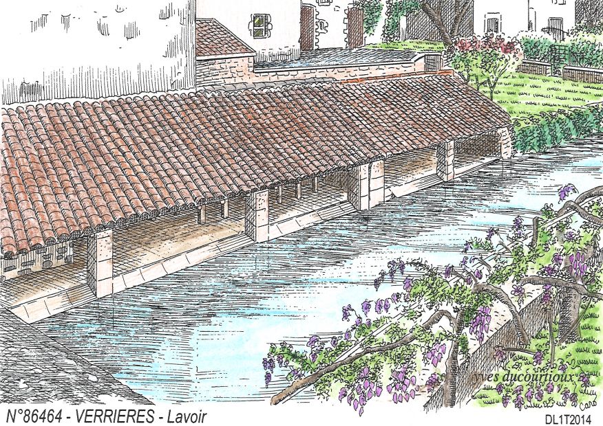 N 86464 - VERRIERES - lavoir