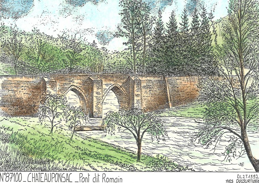 N 87100 - CHATEAUPONSAC - pont dit romain