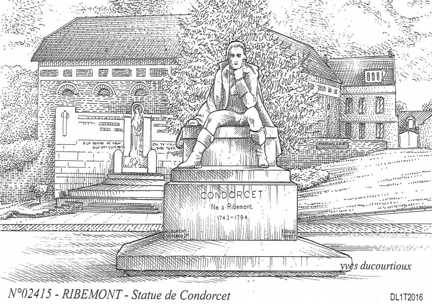 Souvenirs RIBEMONT - statue de condorcet