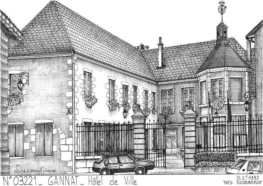 Souvenirs GANNAT - htel de ville