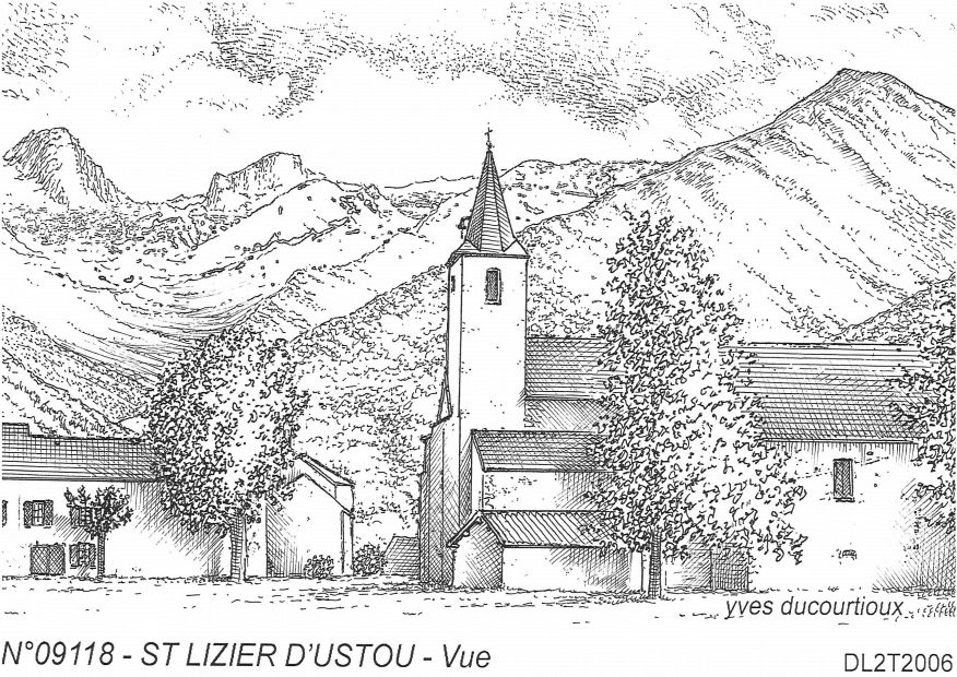 Souvenirs USTOU - vue de st lizier d ustou