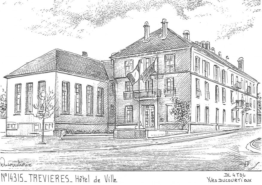Cartes postales TREVIERES - h�tel de ville
