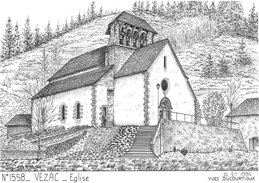 Cartes postales VEZAC - glise