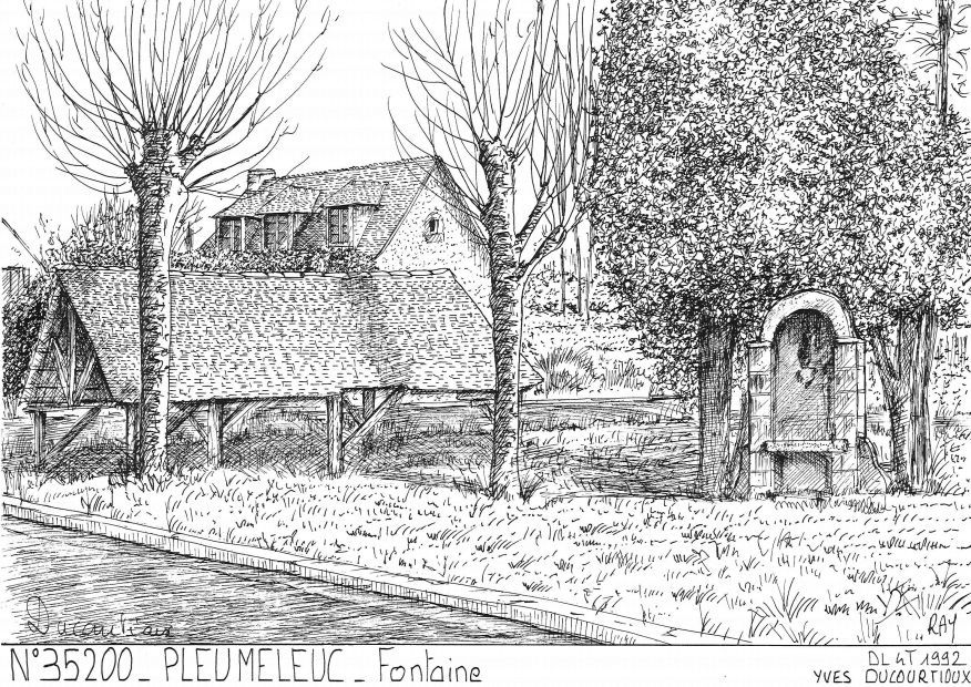 Cartes postales PLEUMELEUC - fontaine