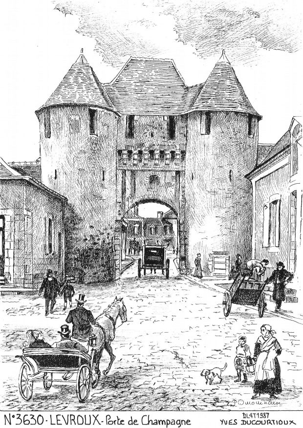 Cartes postales LEVROUX - porte de champagne