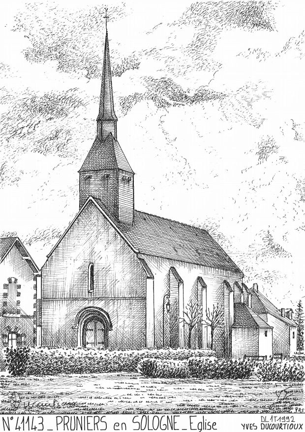 Cartes postales PRUNIERS EN SOLOGNE - �glise