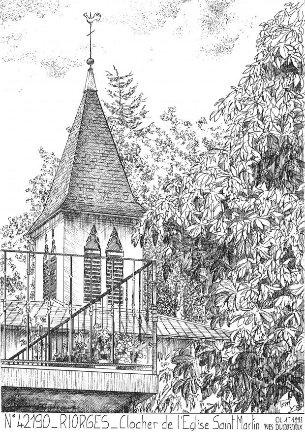 Souvenirs RIORGES - clocher de l glise st martin