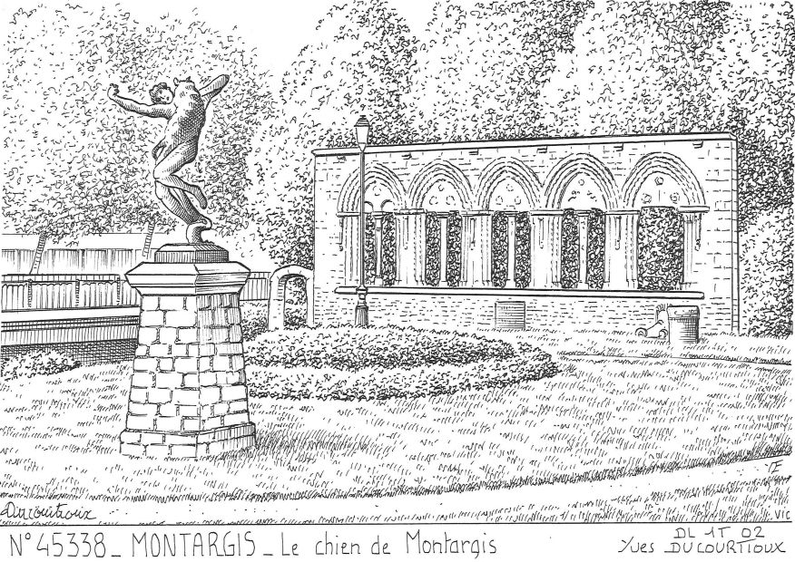 Cartes postales MONTARGIS - le chien de montargis