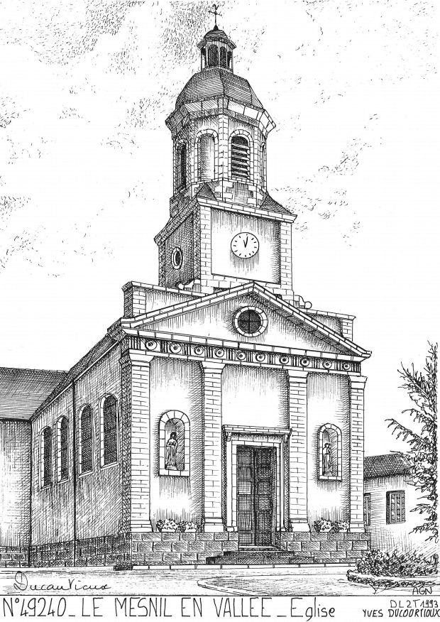 Cartes postales LE MESNIL EN VALLEE - �glise