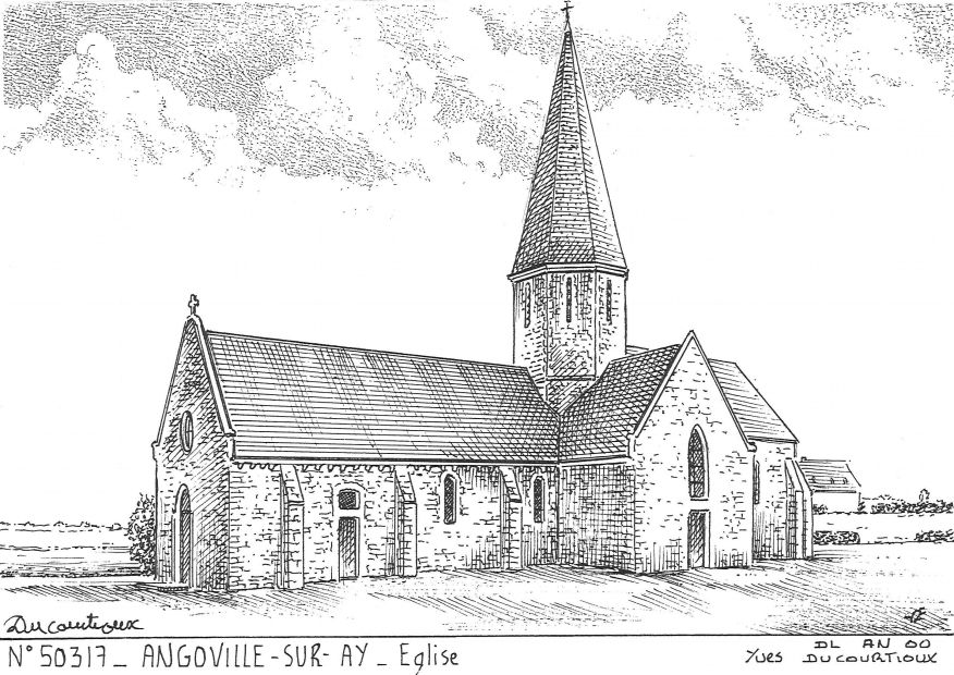 Cartes postales ANGOVILLE SUR AY - �glise