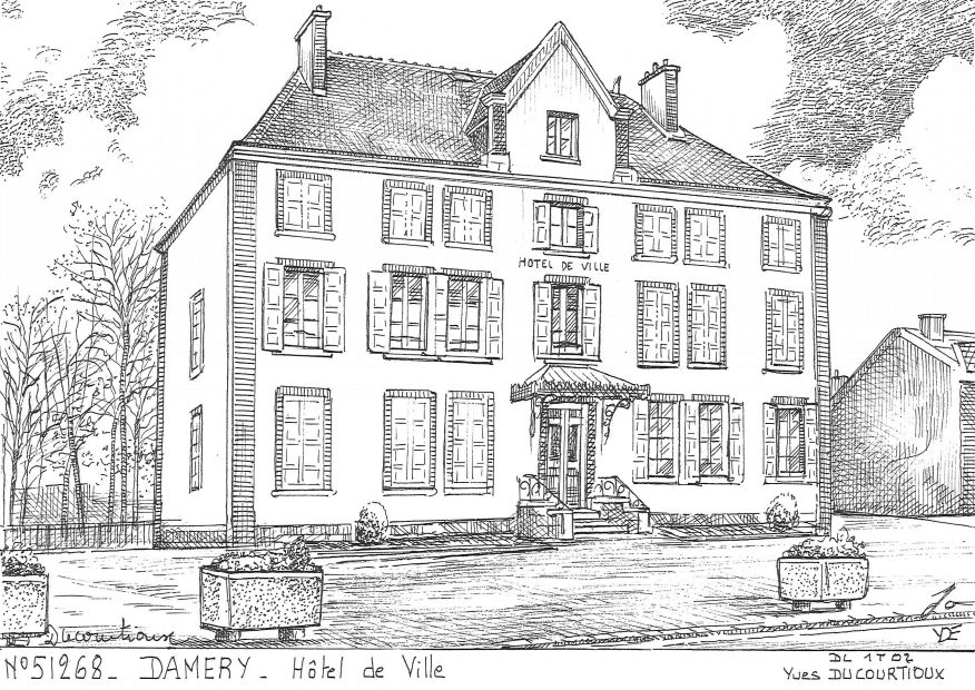 Cartes postales DAMERY - htel de ville