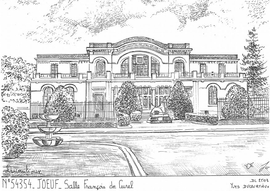 Cartes postales JOEUF - salle franois de curel