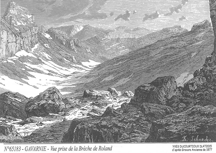 Cartes postales GAVARNIE - vue prise de br�che de roland�