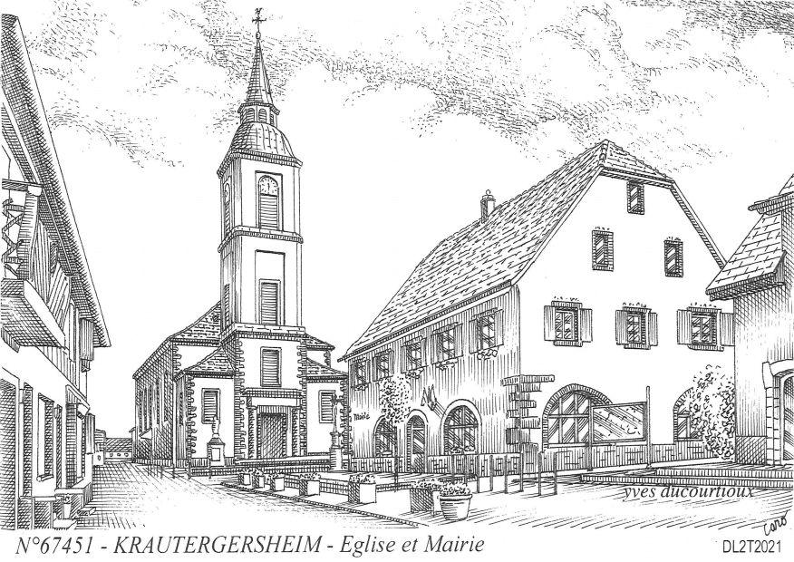 Souvenirs KRAUTERGERSHEIM - glise et mairie