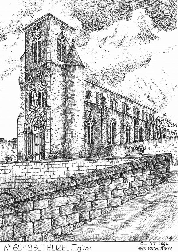 Cartes postales THEIZE - glise