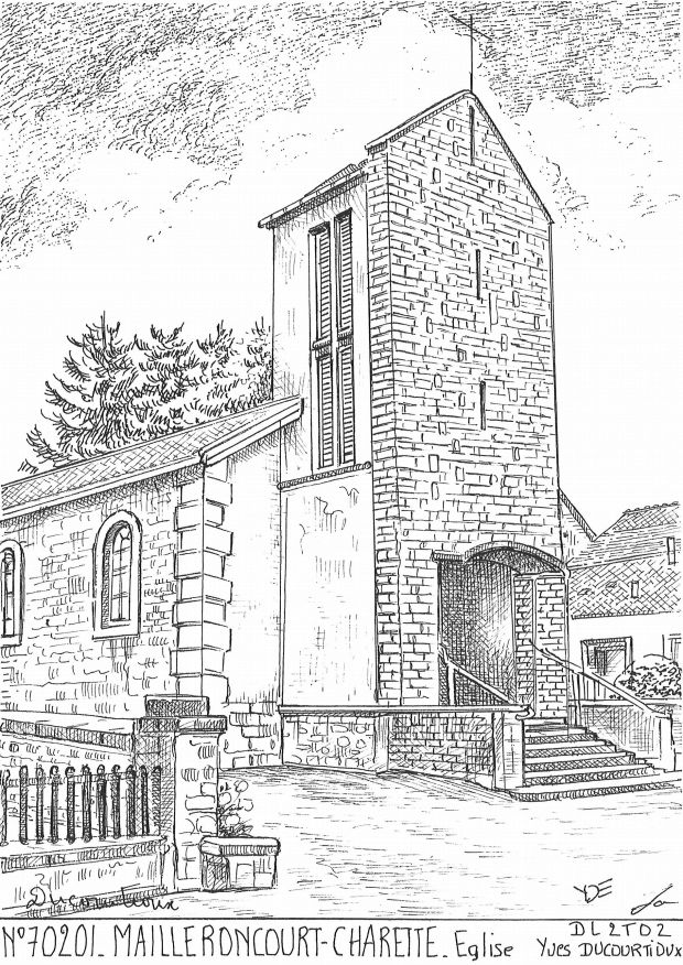 Cartes postales MAILLERONCOURT CHARETTE - �glise