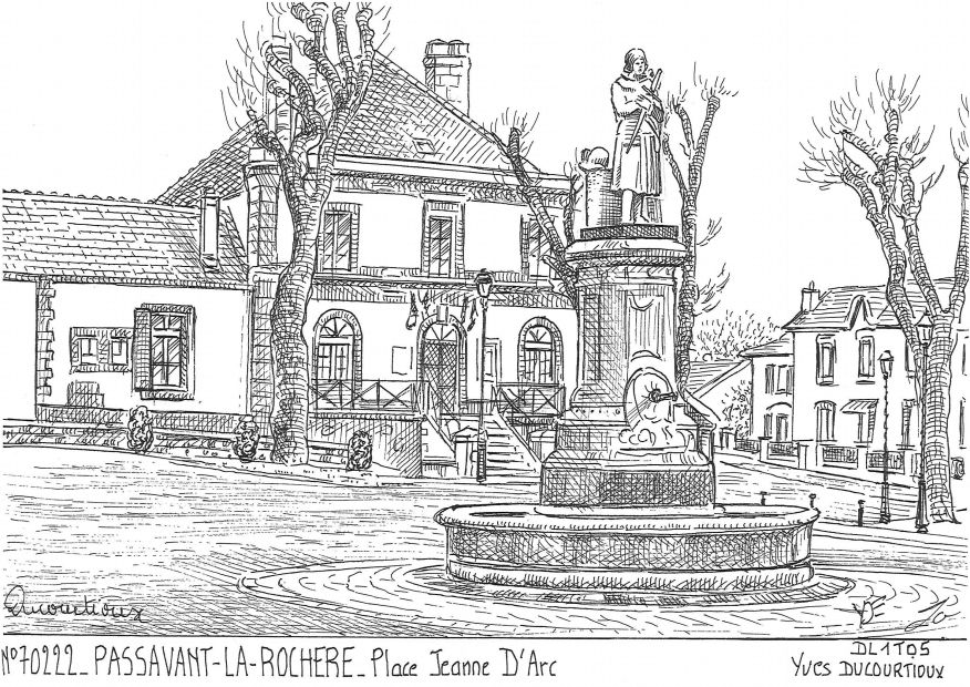 Cartes postales PASSAVANT LA ROCHERE - place jeanne d arc (mairie)