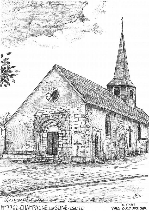 Cartes postales CHAMPAGNE SUR SEINE - glise