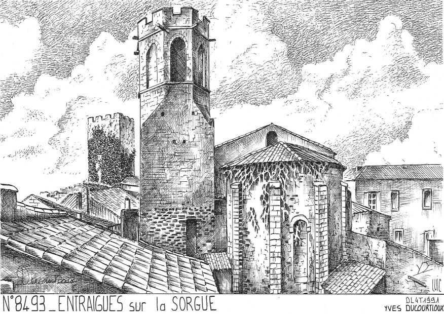 Souvenirs ENTRAIGUES SUR LA SORGUE - vue