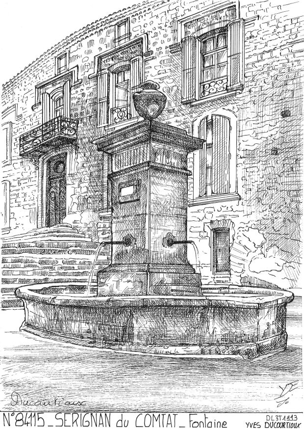 Souvenirs SERIGNAN DU COMTAT - fontaine