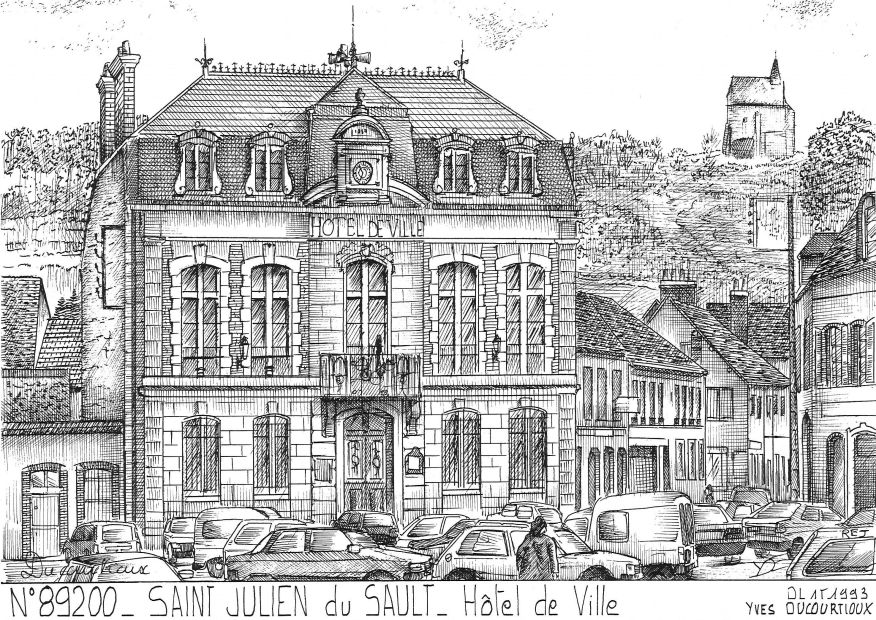 Cartes postales ST JULIEN DU SAULT - htel de ville